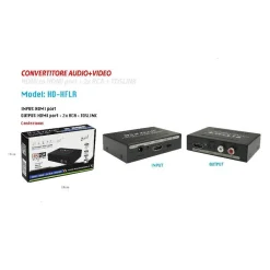 CONVERTITORE ESTRATTORE HDMI AUDIO VIDEO 4K HDMI 2X RCA TOSLINK MAXTECH HD-HFLR