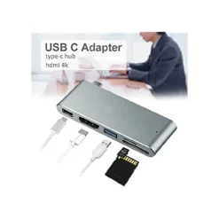 CONVERTITORE HUB 5IN1 TYPE-C SCHEDE MICRO SD USB3.0 HDMI 4K SD ADATTATORE TPC-9826