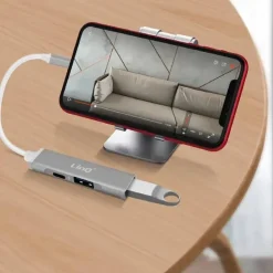 CONVERTITORE OTG CONNETTORE LIGHTNING A LIGHTNING + 2XUSB 3IN1 HUB IPHONE IP7942