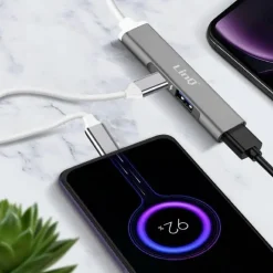 CONVERTITORE OTG CONNETTORE LIGHTNING A LIGHTNING + 2XUSB 3IN1 HUB IPHONE IP7942