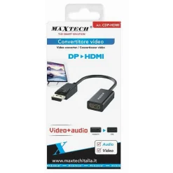 CONVERTITORE VIDEO AUDIO ADATTATORE DISPLAYPORT MASCHIO A HDMI FEMMINA CDP-HDMI