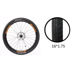 COPERTONE RUOTA PNEUMATICO GOMME PER BICI BICICLETTA MTB BIKE 16×1.75 ZX-8101