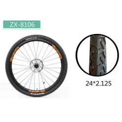 COPERTONE RUOTA PNEUMATICO GOMME PER BICI BICICLETTA MTB BIKE 24 × 2.125 ZX-8106