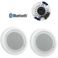 COPPIA CASSE ACUSTICHE 21CM BLUETOOTH INCASSO FILODIFFUSIONE NEGOZI CASSA 20W