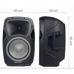 COPPIA CASSE AUDIO AMPLIFICATE 2000W EXTREME SOUND 12