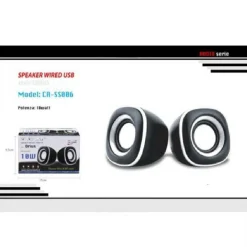COPPIA CASSE SPEAKER WIRED 10W ALTOPARLANTI MAXTECH CA-SS006 PC ATTACCO USB AUX