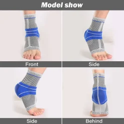 COPPIA CAVIGLIERE SUPPORTO PER CAVIGLIA ANALLERGICA ELASTICA SPORT BLU