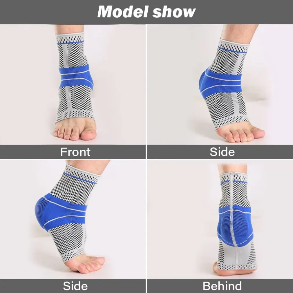 COPPIA CAVIGLIERE SUPPORTO PER CAVIGLIA ANALLERGICA ELASTICA SPORT BLU