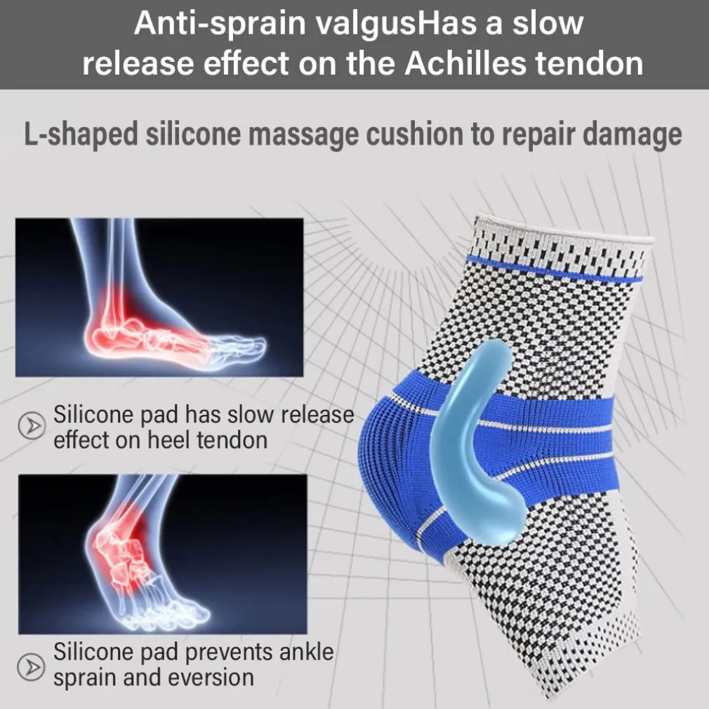 COPPIA CAVIGLIERE SUPPORTO PER CAVIGLIA ANALLERGICA ELASTICA SPORT BLU