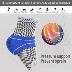 COPPIA CAVIGLIERE SUPPORTO PER CAVIGLIA ANALLERGICA ELASTICA SPORT BLU