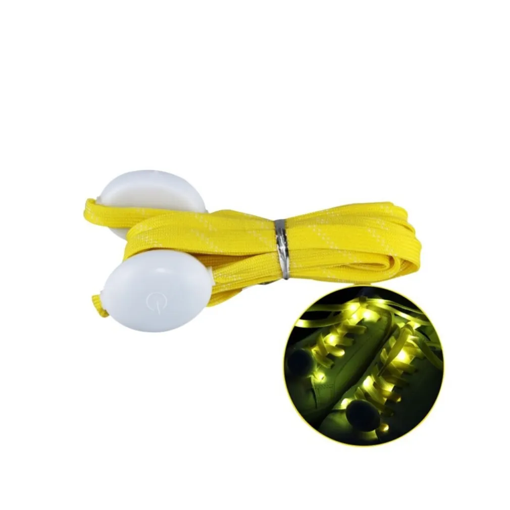 COPPIA DI LACCI PIATTI PER SCARPE COLORATI CON LUCI A LED STRINGHE SNEAKER
