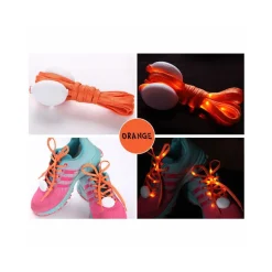 COPPIA DI LACCI PIATTI PER SCARPE COLORATI CON LUCI A LED STRINGHE SNEAKER
