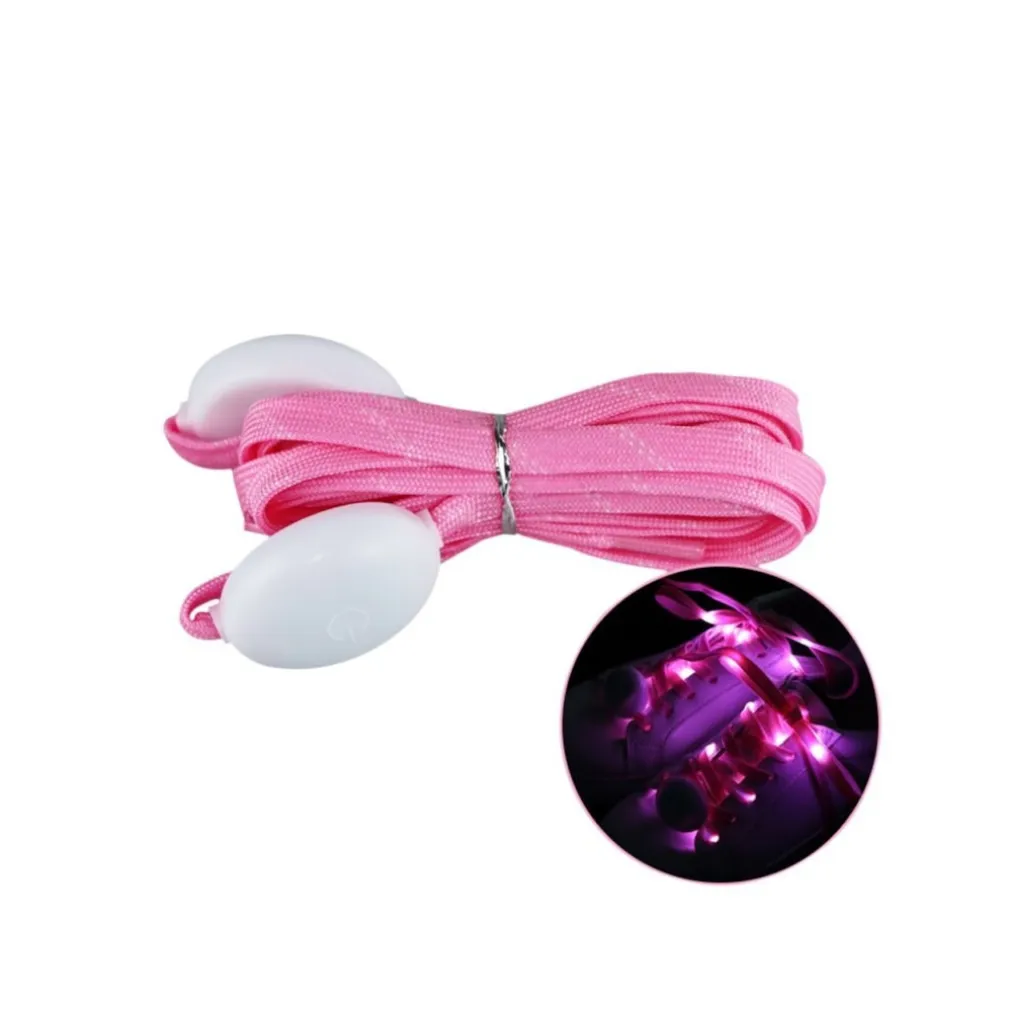 COPPIA DI LACCI PIATTI PER SCARPE COLORATI CON LUCI A LED STRINGHE SNEAKER