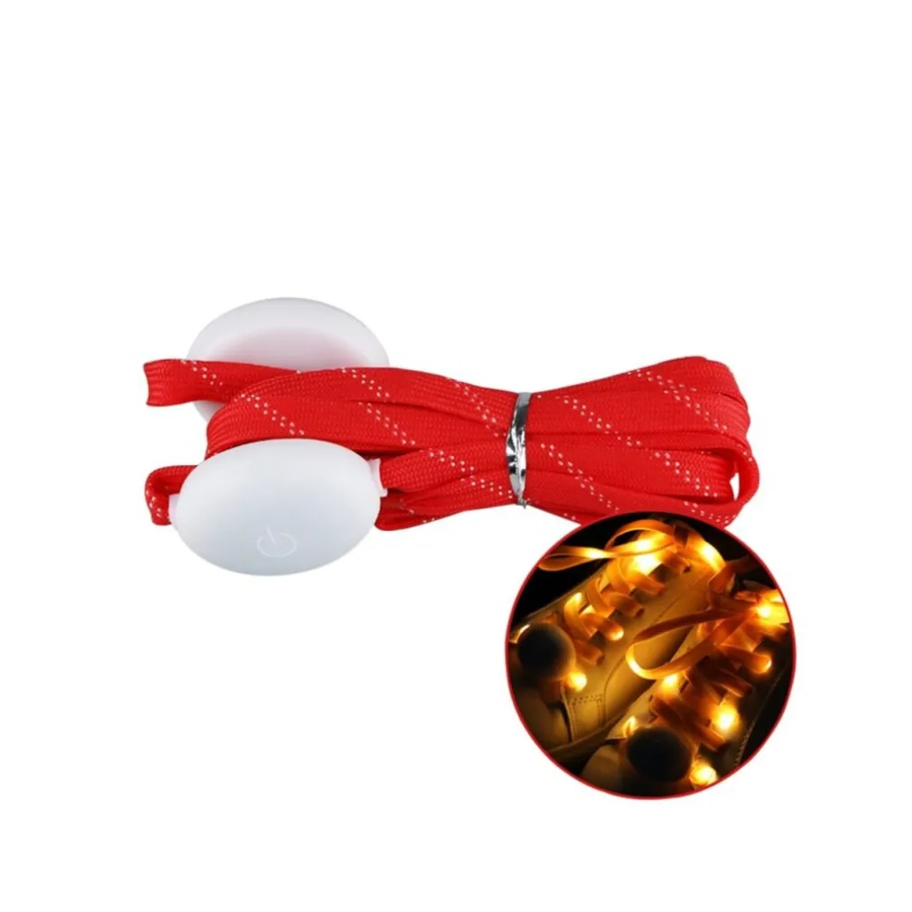 COPPIA DI LACCI PIATTI PER SCARPE COLORATI CON LUCI A LED STRINGHE SNEAKER