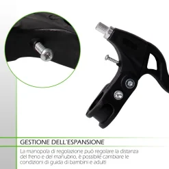 COPPIA DI LEVE FRENI IN RESINA PER BICICLETTA BICI ATTACCO UNIVERSALE XC-2615