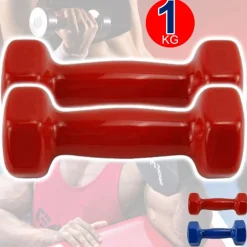 COPPIA DI MANUBRI IN VINILE DA 1 KG OGNUNO MANUBRI PESI PALESTRA FITNESS