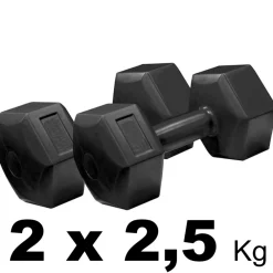 COPPIA DI MANUBRI IN VINILE DA 2,5KG OGNUNO MANUBRI PESI PALESTRA FITNESS SPORT