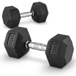 COPPIA DI MANUBRI IN VINILE DA 25KG OGNUNO MANUBRI PESI PALESTRA FITNESS SPORT