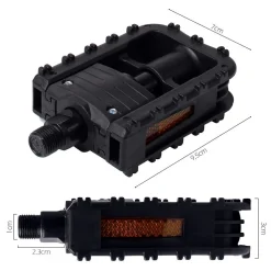 COPPIA DI PEDALI BICICLETTA CON RIFLETTORI LATERALI ATTACCO UNIVERSALE XC-2513