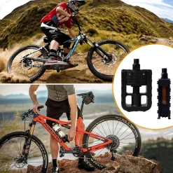 COPPIA DI PEDALI BICICLETTA CON RIFLETTORI LATERALI ATTACCO UNIVERSALE XC-2513