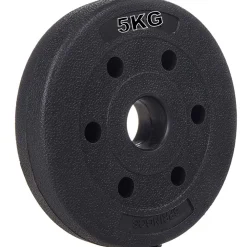 COPPIA DISCHI DUMMBELL PESI DISCO PER BILANCIERE MANUBRI DA 5 KG BODYBUILDING