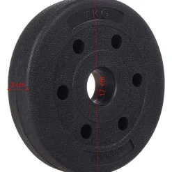 COPPIA DISCHI DUMMBELL PESI DISCO PER BILANCIERE MANUBRI DA 1 KG BODYBUILDING