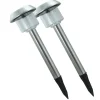 COPPIA FARETTO FARO LED GIARDINO LED PICCHETTO PANNELLO ENERGIA SOLARE