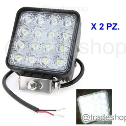 COPPIA FARI SUPPLEMENTARI profondità AUTO FUORISTRADA SUV 16 LED 6000K IP68