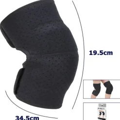 COPPIA GINOCCHIERE FASCIA TUTORE ANALLERGICA LAVABILE PER BAMBINI COLORE NERO S