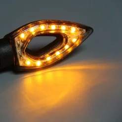 COPPIA INDICATORE DI DIREZIONE A 12 LED FORMA DI FRECCIA PUNTA PER MOTO SCOOTER