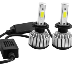 COPPIA LAMPADA 4s FARO HEADLIGHT H4 6000K LED 28W BULBI RICAMBI LUCE AUTO CAMPER