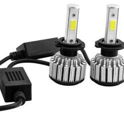 COPPIA LAMPADA 4s FARO HEADLIGHT H1 6000K LED 28W BULBI RICAMBI LUCE AUTO CAMPER