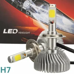COPPIA LAMPADE A LED CREE FULL H7 PER AUTO 2800 LUMEN 6000K DIGITALE 12V 24V 30W
