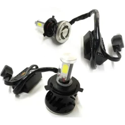 COPPIA LAMPADE FARI RICAMBIO PER AUTO 4 LED 8S H4 ALTA LUMINOSITA' BIANCO FREDDO