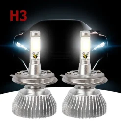 COPPIA LAMPADE FARI RICAMBIO PER AUTO LED H3 32W ALTA LUMINOSITA' BIANCO FREDDO