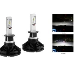 COPPIA LAMPADE LED AUTO FARI H1 X3 KIT LAMPADINE 50W 6000 LUMEN IP67