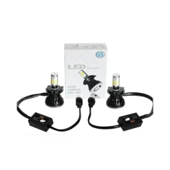 COPPIA LAMPADE LED FARI RICAMBIO KIT H4 6000K G5 4000 LUMEN KIT CANBUS 40W