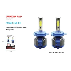 COPPIA LAMPADE LED RICAMBIO AUTO H4 LED 8000 LUMEN 6000K 12V 36W MAXTECH 360-H4