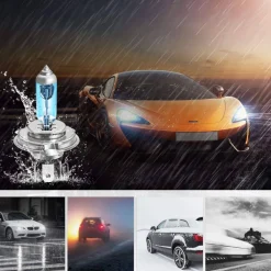 COPPIA LAMPADINE LAMPADE AUTO MOTO XENON H4 12V 100W 5500K C-6276