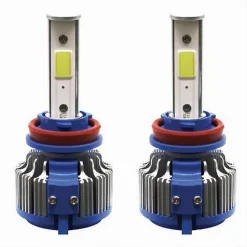 COPPIA LAMPADINE LED AUTO FARO MACCHINA H11 LUCE BIANCA 6000K 360° MAXTECH 360-H11