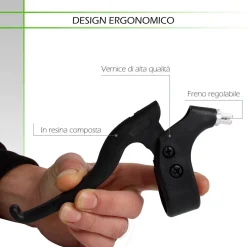 COPPIA LEVE FRENI IN RESINA COMPOSTA PER BICICLETTA ATTACCO UNIVERSALE XC-1642