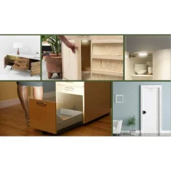 COPPIA LUCI CON 6 LED SENSORE MAGNETICO ARMADIO CASSETTO MOBILE PORTA 6000K