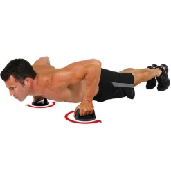 COPPIA MANIGLIE ROTANTI DA PALESTRA PER FLESSIONI NERE PUSH UP PETTORALI SPALLE