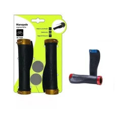 COPPIA MANOPOLE ERGONOMICHE MANUBRIO STERZO BICI BICICLETTA UNIVERSALE XC-1629