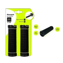 COPPIA MANOPOLE PER MANUBRIO STERZO BICI ANTISCIVOLO ATTACCO UNIVERSALE XC-2599