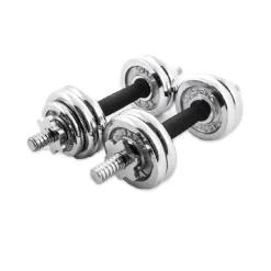 COPPIA MANUBRI DUMBBELL COMPONIBILI TOT 10 KG PESI PALESTRA FITNESS BODYBUILDING