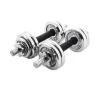 COPPIA MANUBRI DUMBBELL COMPONIBILI TOT 25 KG PESI PALESTRA FITNESS BODYBUILDING