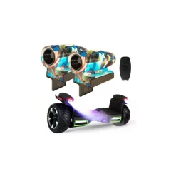 COPPIA MARMITTA FINTA SPRUZZATORE FUMO SUONO HOVERBOARD SKATEBOARD PATTINO