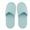 COPPIA PANTOFOLE CIABATTE BAGNO TESSUTO AZZURRO TAGLIA 39-45 STANZA HOTEL 79682