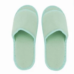 COPPIA PANTOFOLE CIABATTE BAGNO IN TESSUTO VERDE TAGLIA 39-45 STANZA HOTEL 79680